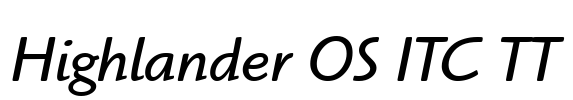 Highlander OS ITC TT Font Image