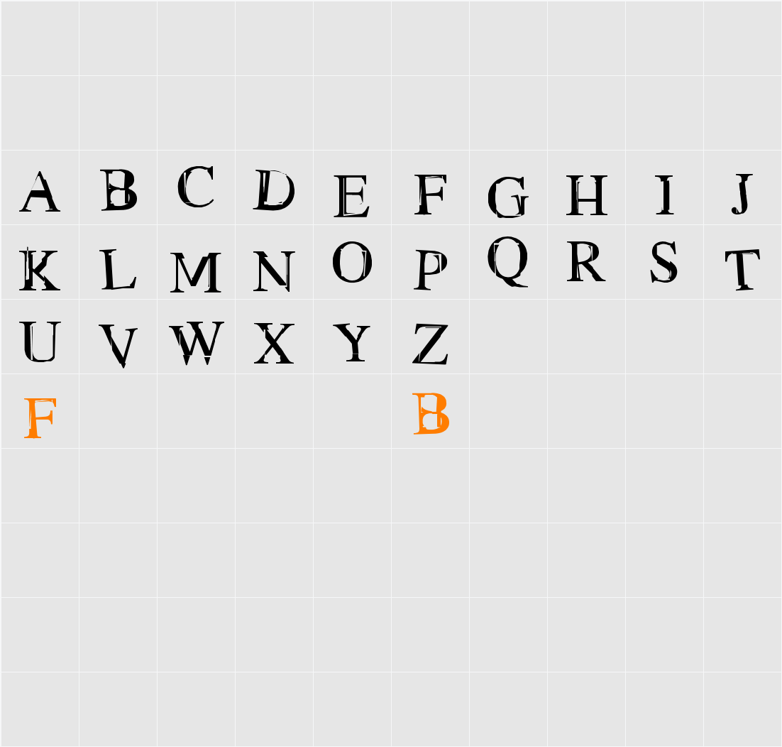 obsess423 Character Map