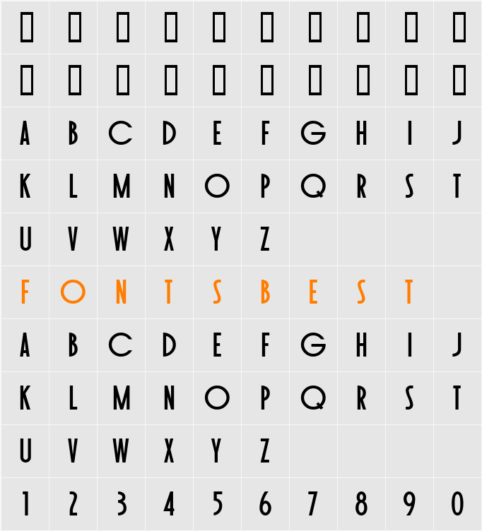 Toasted Vein BTN Character Map
