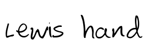 Lewis hand Font Image