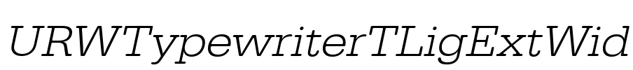URWTypewriterTLigExtWid Font Image