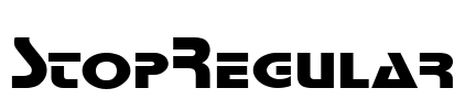 StopRegular Font Image