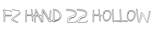 FZ HAND 22 HOLLOW Font Image
