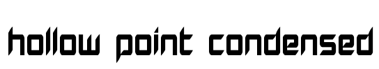 Hollow Point Condensed Font Image