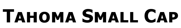 Tahoma Small Cap Font Image