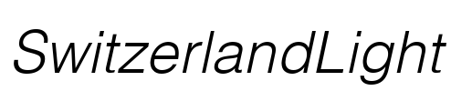 SwitzerlandLight Font Image