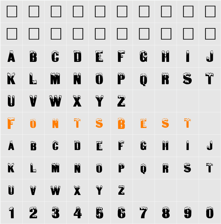 IglooLaser Character Map