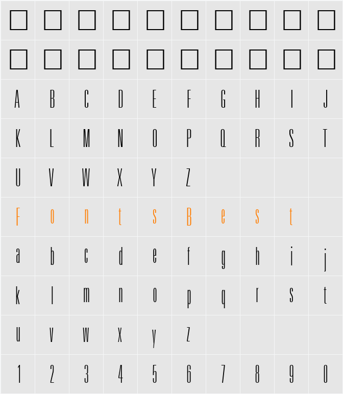 TrSah Panther Character Map