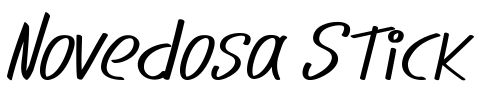 Novedosa Stick Font Image