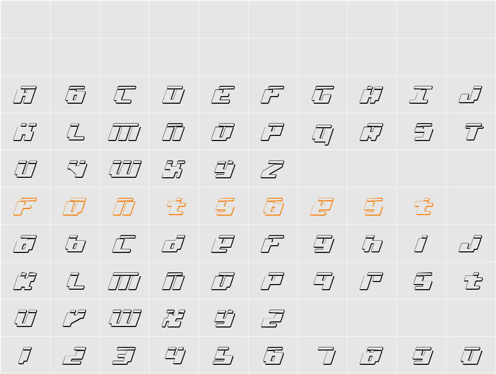 bad robot ital3dl Character Map
