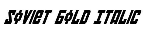 Soviet Bold Italic Font Image