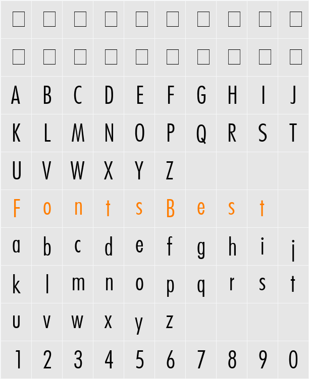 FujiyamaLight Character Map