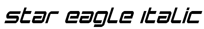 Star Eagle Italic Font Image