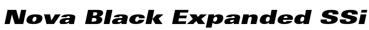 Nova Black Expanded SSi Font Image