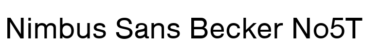 Nimbus Sans Becker No5T