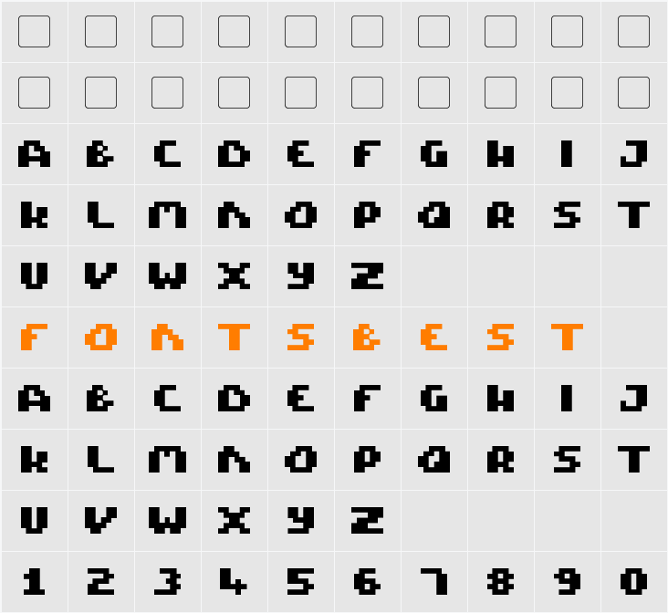 Pixel Tactical Character Map