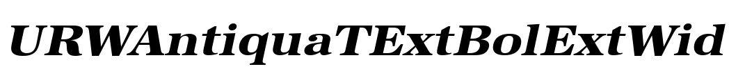 URWAntiquaTExtBolExtWid Font Image