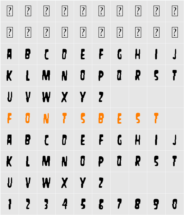 Masacre Digital Character Map