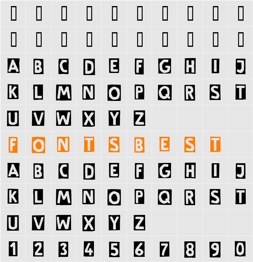 LTSchere Character Map