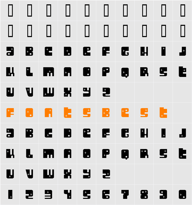 BooHoo Character Map
