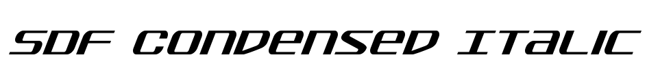SDF Condensed Italic Font Image