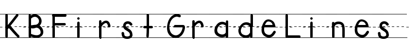 KBFirstGradeLines Font Image