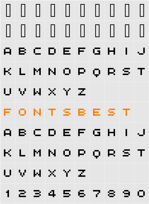FFF Interface01 Character Map