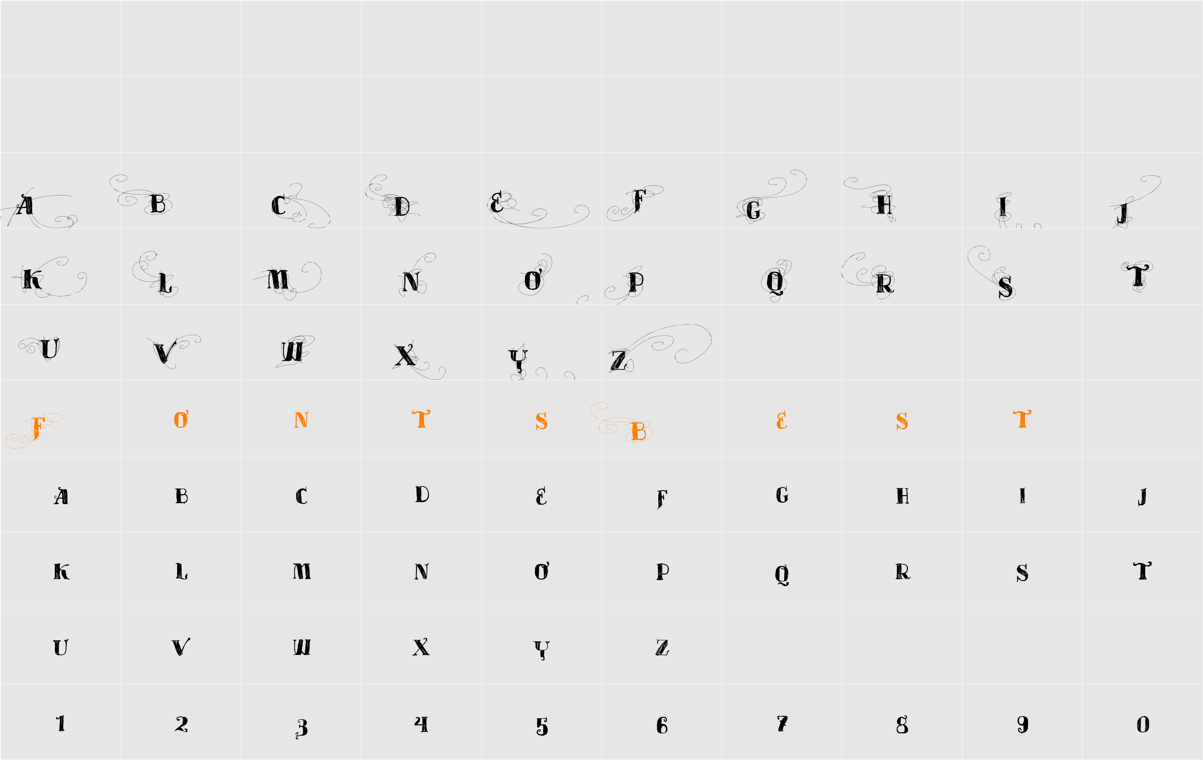 Vtks Velhos Tempos Character Map