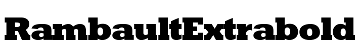 RambaultExtrabold Font Image