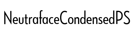 NeutrafaceCondensedPS Font Image