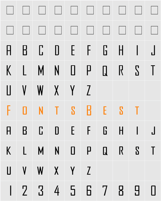 JustRight Character Map