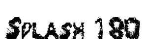 Splash 180 Font Image