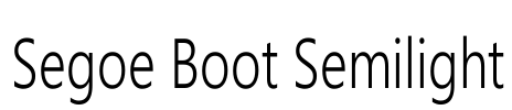 Segoe Boot Semilight Font Image