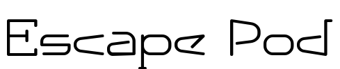Escape Pod Font Image