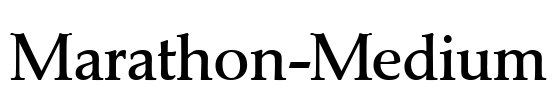 Marathon-Medium Font Image