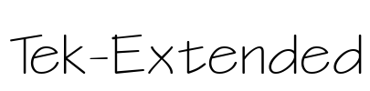 Tek-Extended Font Image