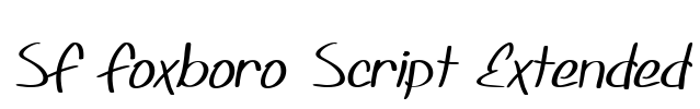 SF Foxboro Script Extended Font Image