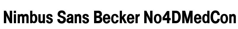 Nimbus Sans Becker No4DMedCon