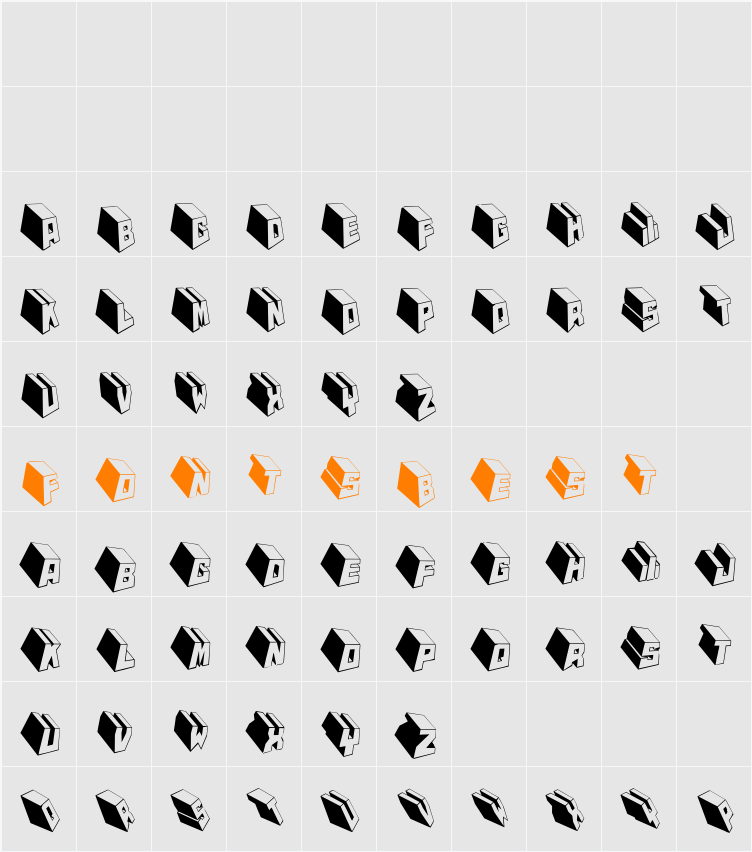 MKTypobricksRough Character Map