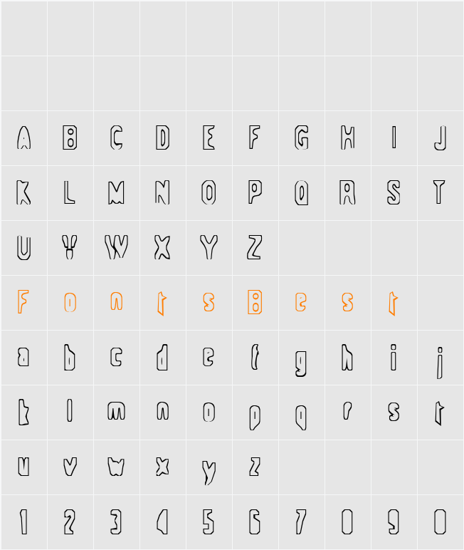 Space-ship 354 Character Map