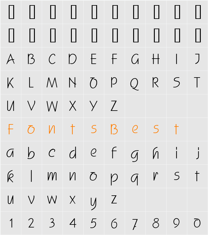 Scroll Character Map