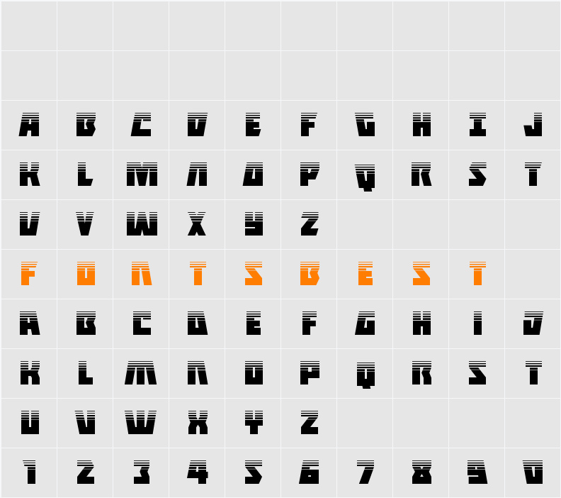Halfshell Hero Half-Tone Character Map