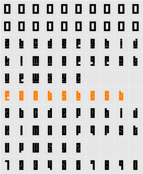 Blackout3 Character Map
