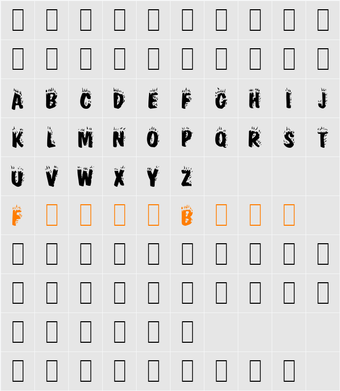 Paranoid 1 Character Map