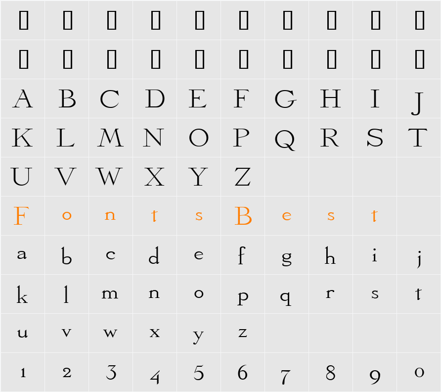 Olympus-Extended Character Map