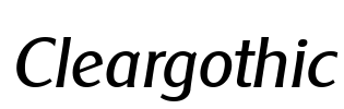 Cleargothic Font Image
