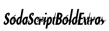 SodaScriptBoldExtras Font Image