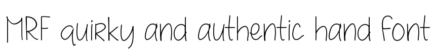 MRF quirky and authentic hand font Font Image