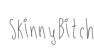SkinnyBitch Font Image