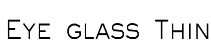 Eye glass Thin Font Image